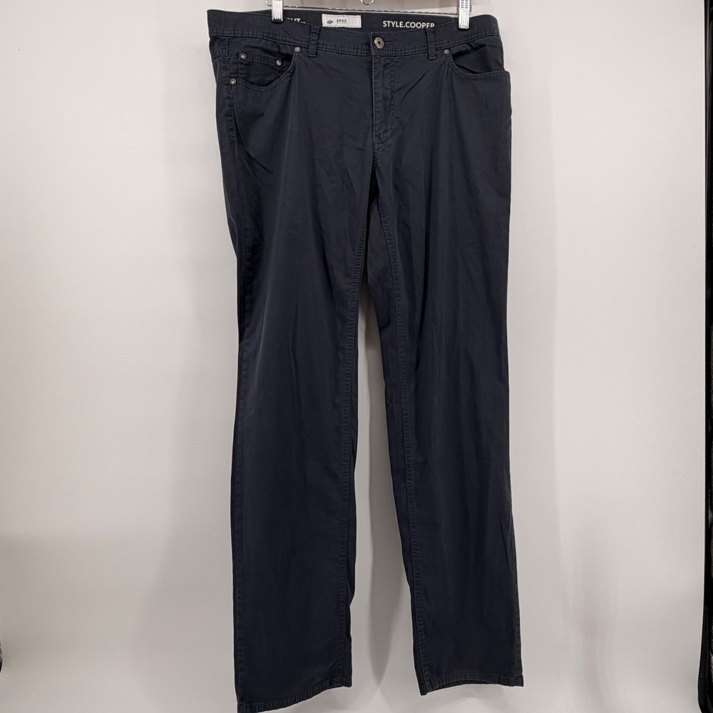 Brax Feel Good Style Cooper Ultralight Mens Navy Blue Pants 38/34 82-1858/23
